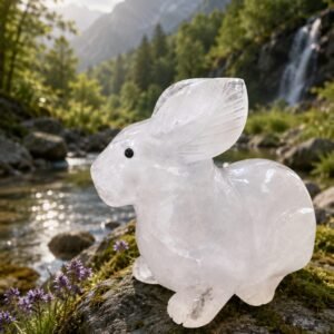 Coelho de quartzo cristal